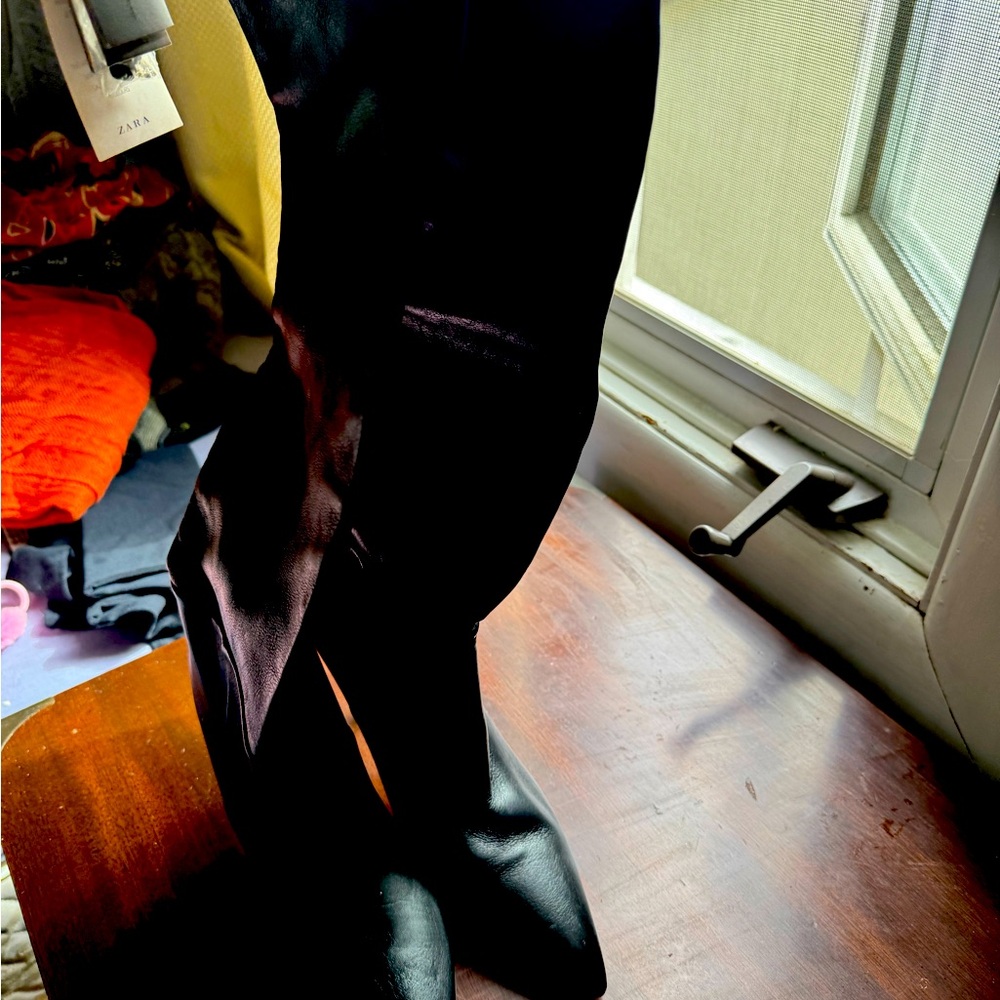Zara Black Heeled Boots